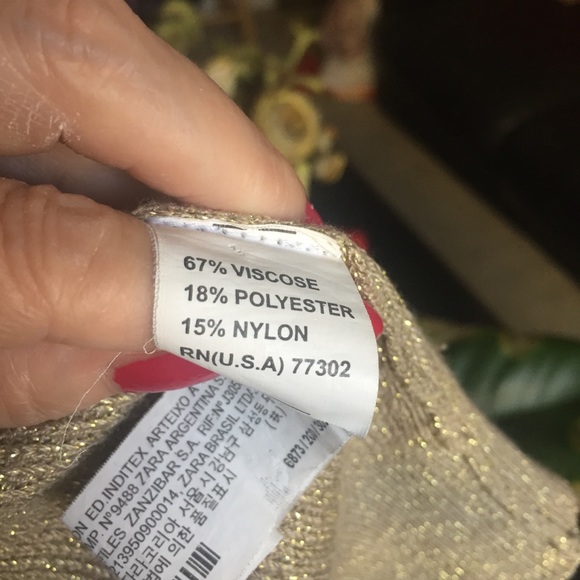 Zara Gold Cardigan Used in Good Cond. S - Picture 8 of 8